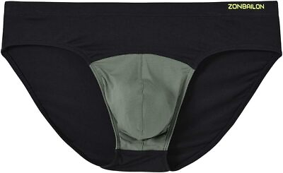 #ad Zonbailon Mens Briefs Bamboo Soft Breathable Underwear Pouch Bikini Panties $11.38
