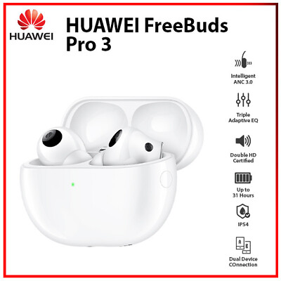#ad Huawei FreeBuds Pro 3 WHITE Bluetooth ANC Bone Sensor Wireless Earphone Earbuds $270.00