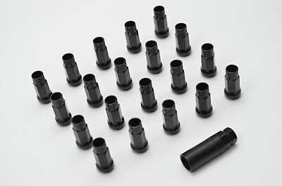 #ad 1320 Steel Ball seat lug nuts 12x1.5 Black color 48mm length 20pcs Open Extended $42.00