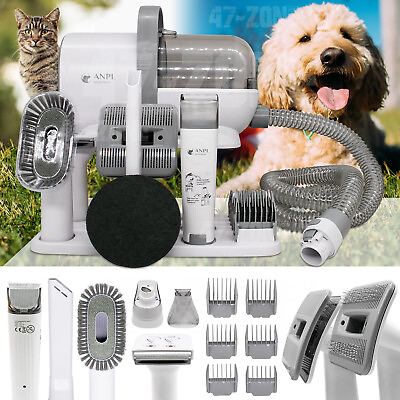 #ad Pet Grooming Kit Professional Shedding Vacuum Clipper Trimmer Brush Tools 65dB $119.69