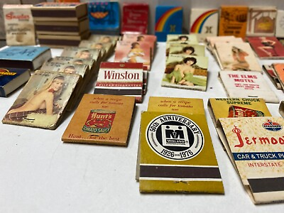 #ad Vintage Matchbook PIN UP ANDERSON BROS. GARAGE amp; TAVERN U You Pick Wooden $9.99
