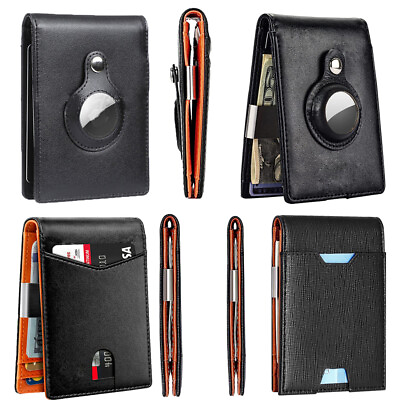 #ad Slim Mens Wallet with Money Clip Leather RFID Blocking Bifold Credit Card Holder $10.99