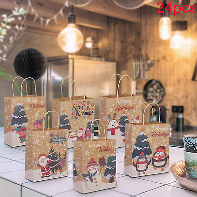 #ad Kraft Paper Bags with Handles Bulk Gift Bags Craft Shopping Retail Party Favors $16.86
