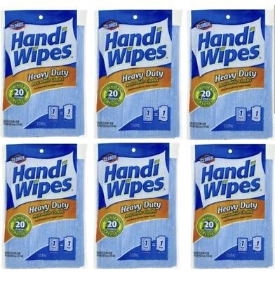 #ad HEAVY DUTY HANDY CLOTHS ABSORBENT MULTIPURPOSE CLEANING TOWELS 6 PKS Wipes $19.49