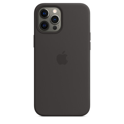 #ad MHLG3ZA A Genuine Apple iPhone 12 Pro Max Silicone Case Black $14.00