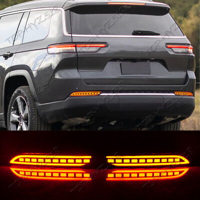 #ad For 2021 25 Jeep Grand Cherokee LED Rear Bumper Fog Light Brake Turn Signal $117.33