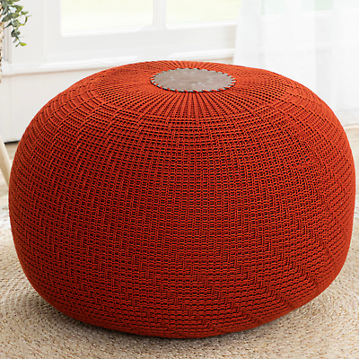 #ad English Home Pouf Ottoman Foot Rest Foot Stool For Living Room 15quot;x20quot; $67.99
