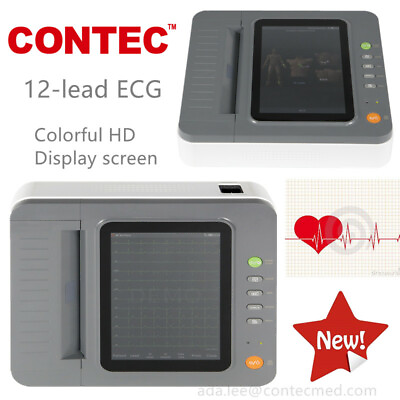 #ad #ad electrocardiograph 3 6 12 lead ECG measuring ECG wave 10.1 inch color LCD CONTEC $799.00