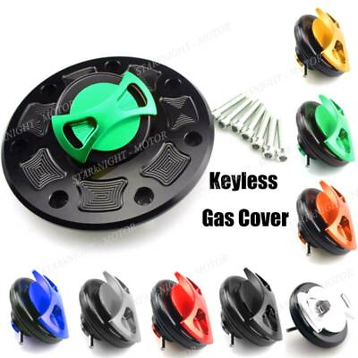 #ad Keyless Engraved Twist Off Gas Fuel Tank Cap Cover For Kawasaki ZX 7R 1999 2004 $24.29
