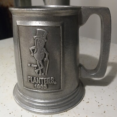 #ad 1983 Planters Peanuts Pewter Mug collector cup Great Gift Great Gift Holder $12.00