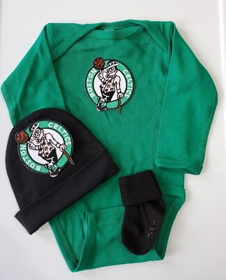 Celtics newborn infant outfit Celtics baby gift Boston basketball baby gift $25.75