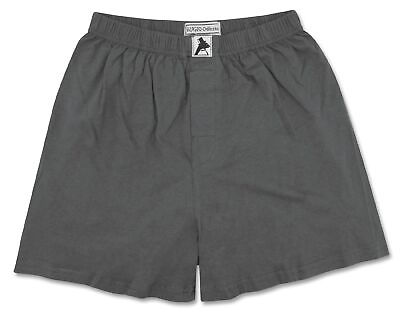 #ad Biagio Mens Solid Charcoal Grey Color BOXER 100% Knit Cotton Shorts $13.95