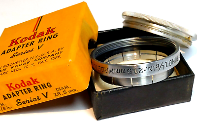 #ad Kodak series V 5 Adapter ring with 1 1 8quot; 28.5mm retainer ring Filter Holder $33.95