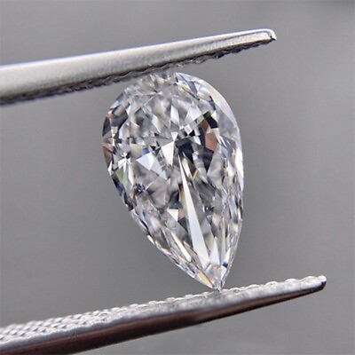 #ad White Diamond Mosonite Pear Shape 1.06Ct VVS1 D Grade Loose Gemstone Certified H $139.99