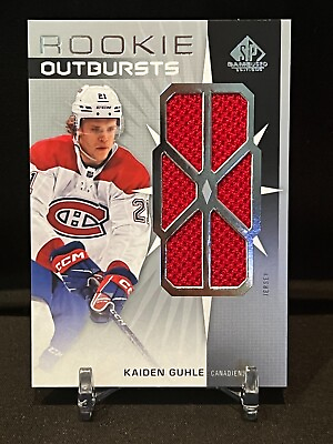 #ad 2022 23 SP Game Used Rookie Outbursts Jersey Kaiden Guhle #RO KG Canadiens $9.31