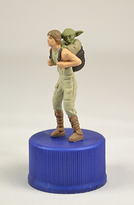 #ad Luke Skywalker amp; Yoda Star Wars Ep.3 Japan Import Pepsi Cap Figure Rare $14.62
