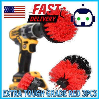 #ad Drill Brush Set Power Scrubber Drill Attachments For Carpet Tile Grout Cleaning $4.95