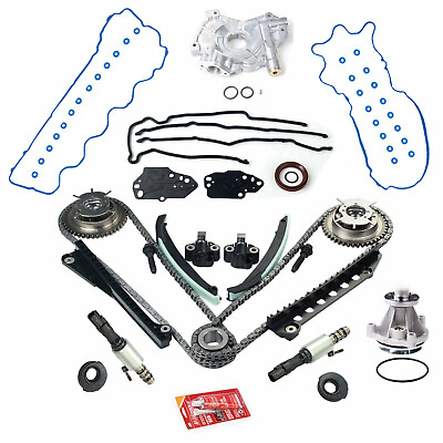 #ad Fits 04 08 Ford 5.4L Timing Chain Kit Water Oil Pump Cam Phaser Gaskets Solenoid $205.99