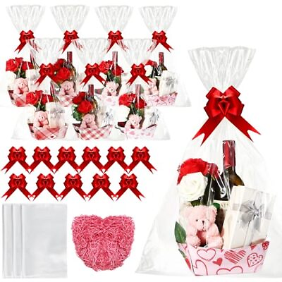 #ad #ad 20 Pcs Valentines Baskets for Gifts Empty Kraft Gift Basket Kit with 20 Pull $44.27