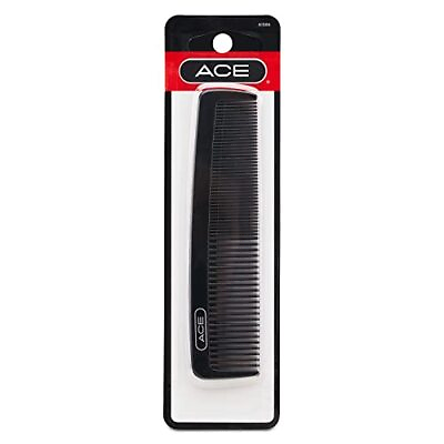 #ad Ace Pocket Hair Comb 5 Inch Black Pack of 6 Great for All Hair Types ... $12.35