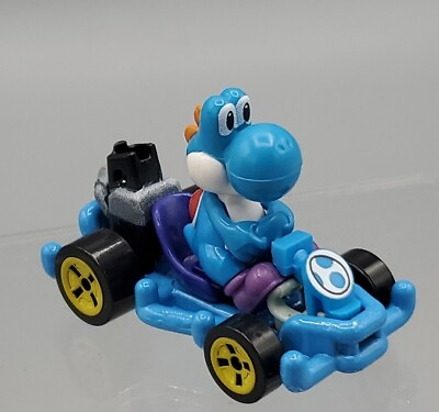 #ad Hot Wheels 1:64 Mario Kart Light Blue Yoshi n Pipe Frame Missing Glider $9.00