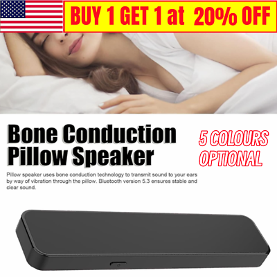 #ad Silent Bluetooth Speaker Under Pillow Pillow Speaker Bone Conduction Stereo NEW $23.49