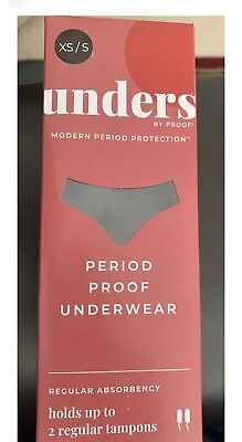#ad Unders by Proof Period Underwear Regular Absorbency Briefs Black XS S $19.99