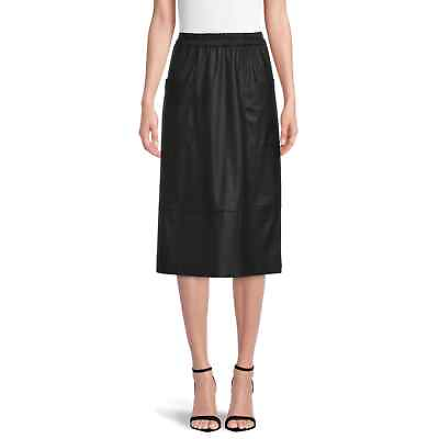 The Get Women#x27;s Faux Leather Midi Skirt M $20.99
