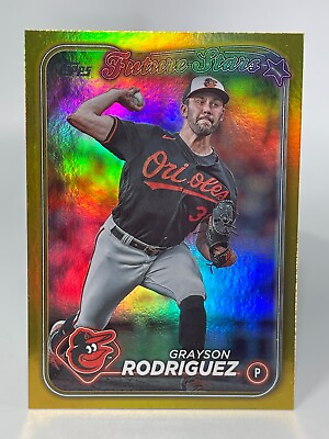 #ad 2024 Topps Series 1 GRAYSON RODRIGUEZ Baltimore Orioles #111 Gold Foil QTY $1.89