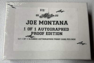 #ad 2022 Leaf Joe Montana Autographed 1 1 PROOF Hobby Sealed Box Auto $80.00