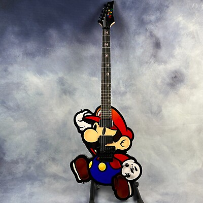 #ad Custom Classic Mario electric guitar rock Tremolo Bridge Cartoon Animation $449.00