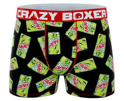 #ad Mountain Dew Crazy Boxer Briefs Men#x27;s Size L XL Underwear Soda C2PA $17.19