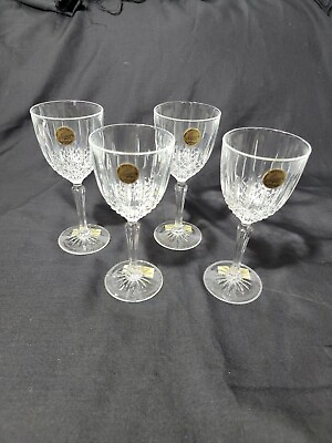 #ad 4 Constance Wine Goblet Glasses 6 3 4quot; Lead Crystal Cristal D#x27;Arques France $19.25