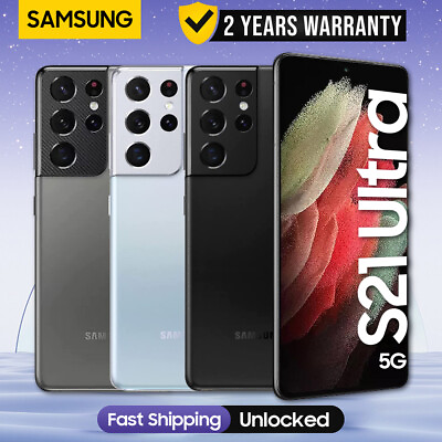 #ad New Factory Unlocked Samsung Galaxy S21 Ultra 5G SM G998U1 128GB 256GB GSMCDMA $352.99
