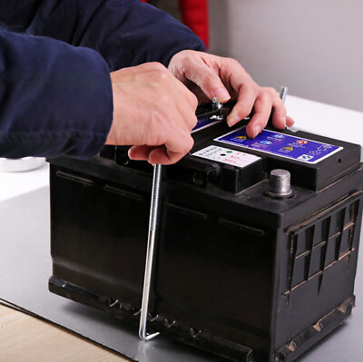 #ad Car Storage Battery Holder Hold Down Adjustable Stabilizer Metal Bracket Kit $28.49