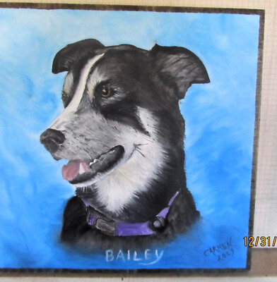 #ad A PORTRAIT OF YOUR DOG 12 X 12 HAND PAINTED IN OILS from YOUR photograph $45.00