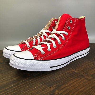 #ad Converse Chuck Taylor All Star Mens 13 Red Canvas High Top Skate Shoes Sneaker $49.99