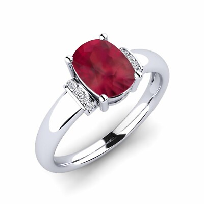 #ad Ruby Cushion 8x6mm Ring With Natural Accents For Girls And Woman#x27;s $44.60