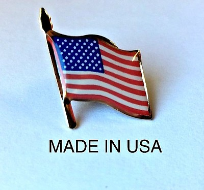 #ad AMERICAN FLAG LAPEL PIN *MADE IN AMERICA* TRUMP USA PATRIOTIC $6.99