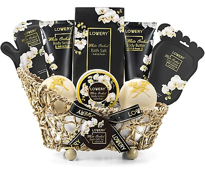 #ad Home Spa Gift Spa Bath Set for Women Men Teens White Orchid Home Spa Set $43.99