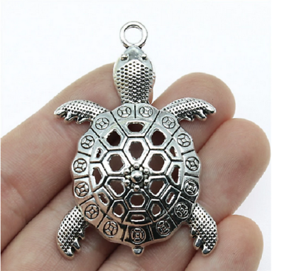 large TURTLE OCEAN SEA Pendant 925 Sterling Silver 22quot; Necklace gold gift Women $19.97