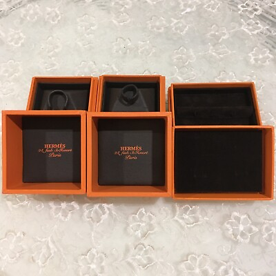 HERMES Empty Gift Small Box earring ring jewelry box From Japan $59.99
