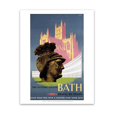 #ad Historic City of Bath Travel by train 28x35cm Art Print Vintage Railway Posters GBP 9.99