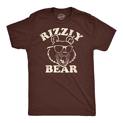 #ad Mens Funny T Shirts Rizzly Bear Sarcastic Graphic Tee For Men $9.50