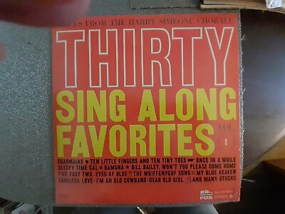 #ad 33 RPM LP Record Harry Simeone Chorale Thirty Sing Along Favorites 1961 Fox 3051 $5.99