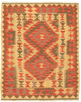 #ad Vintage Hand Woven Carpet 3#x27;1quot; x 3#x27;11quot; Traditional Wool Kilim Rug $137.80