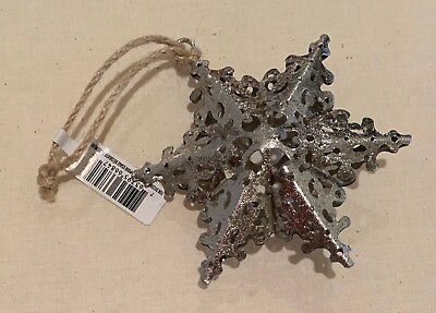#ad Hallmark Gift Ornament Silver Snowflake #1HGO2414 New $9.95
