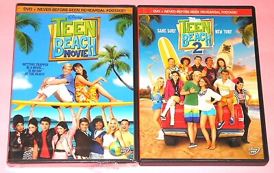 #ad Disney DVD Lot Teen Beach Movie 1 amp; 2 1 Used 1 New $15.99