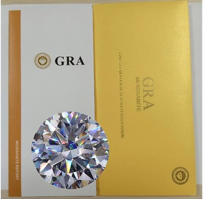 #ad GRA Certified Loose Moissanite Round Stones D VVS1 All Sizes $7.99