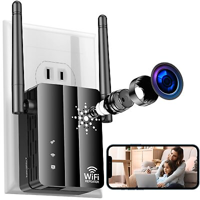 #ad Laboom Nanny Cam Hidden Camera Spy Camera Wireless WiFi Repeater Full HD 10... $64.96